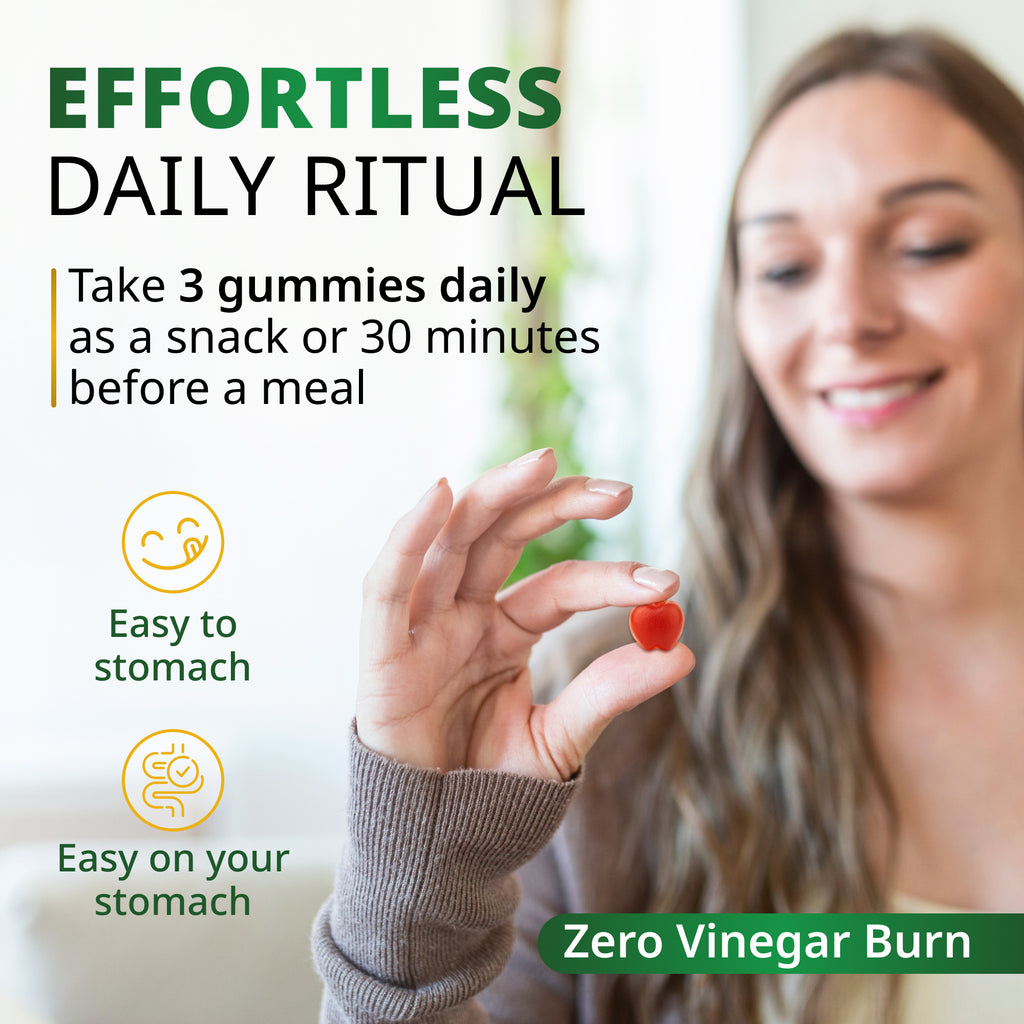 (90ct Gummies) ACV + Sugar Makes No Sense! Try The World's First Zero Net Carbs Sugar Free Apple Cider Vinegar Gummies